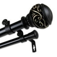 thumbnail image 3 of InStyleDesign  Leah 1 inch Diameter Adjustable Double Curtain Rod, 3 of 4