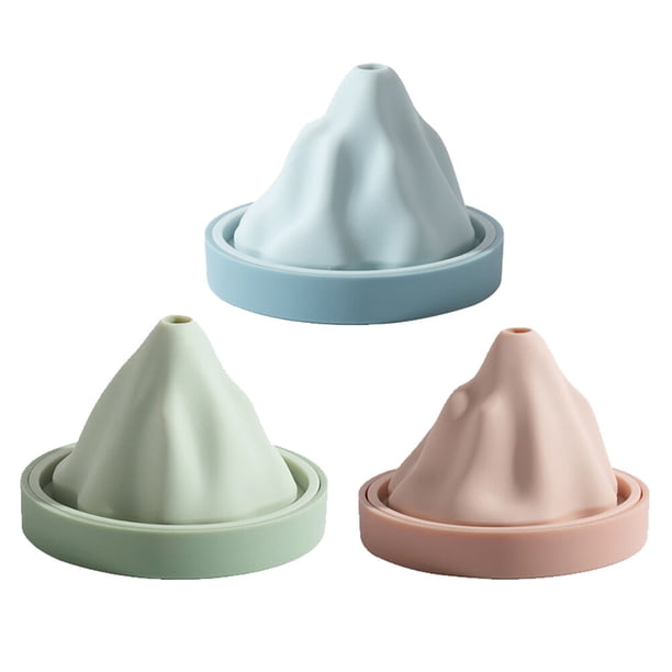 1 Set 3pcs Snow Mountain Forma de montaña Moldes de cubitos de hielo Molde de hielo de silicona (color surtido)