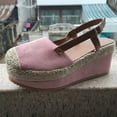 thumbnail image 5 of Moda mujer sólido verano señoras cómodas sandalias talón pendiente Casual playa zapatos Wmkox8yii  sa1021, 5 of 5