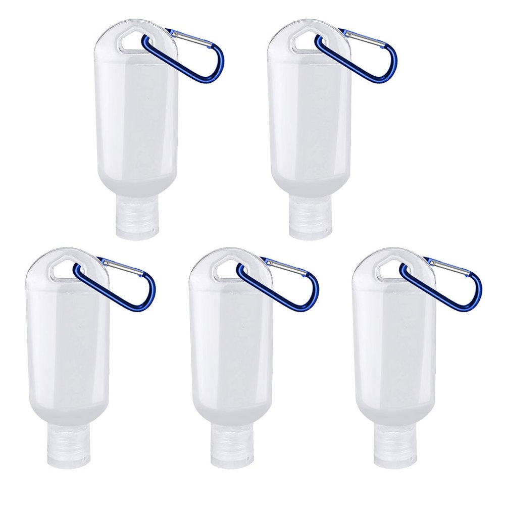 iLH iLH Capacity 60ml Travel Plastic Clear Keychain Bottles Leakproof