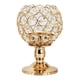 thumbnail image 1 of Candelabro de pilar de metal, hierro y cristal, candelabros modernos transparentes. El 10x10x15cm, 1 of 7