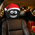 thumbnail image 4 of Head Rest Cover For Car Christmas Headrest For Cars Cute Cartoon Eyes Protector Car Head Rest Covers With Faces Funny Car Seat Headrest Cover Washable Reusable Protector Truck Suv Interior Decor, 4 of 6