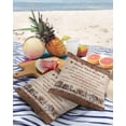 thumbnail image 3 of Pack of 2 Outdoor Pillow Covers, American Country Star Bless This Home Berries Wooden Board Waterproof Square Throw Pillowcase Cushion Decorative Pillow Covers for Couch Patio Tent, 18x18 in, 3 of 6