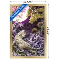 thumbnail image 3 of Kayomi Harai - Moonlight Dragon and Tiger Wall Poster, 14.725" x 22.375" Framed, 3 of 5