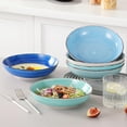 thumbnail image 6 of Bonita Pasta Bowls Set of 6, 50oz Large Salad Bowls for Kitchen, Stoneware Serving Bowls Dishwasher & Microwave Safe, Blue Bowl Set, 6 of 7
