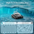 thumbnail image 4 of Cordless Robotic Pool Cleaner, Smart Navigation, 150min Runtime, 180W Powerful Suction, Cleans Floor Walls Waterline for Inground & Above Pool, 4 of 6