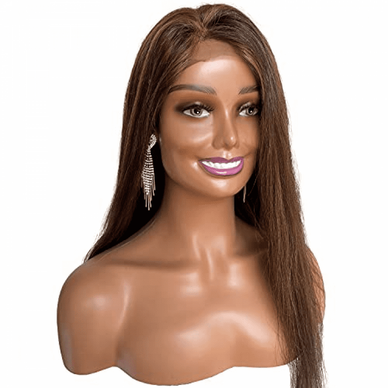 MN-596 Female Plastic Realistic Face Mannequin Head Wig Display –  DisplayImporter