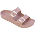 thumbnail image 1 of Womens Double Buckle Sandals Adjustable Slides, 1 of 7