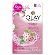 Olay Fresh Outlast Cooling White Strawberry & Mint Beauty Bar 4 oz, 6 count