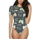 thumbnail image 1 of Balery Gamers Body de cuello redondo de manga corta para mujer Tops de manga corta Tops básicos-Large, 1 of 7