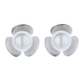 thumbnail image 2 of Amy and Annette Sterling Silver Clover and Cultured Pearl Earrings, 2 of 5