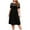 Black, variant on Bigersell Women Plus Size Cocktail Dresses Summer Floral Lace Mesh Short Sleeve Round Neck Knee Length Dress Casual Loose Pleated A-Line Vintage Swing Formal Dress Evening Gown, Wine 4XL
