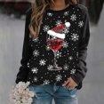 thumbnail image 2 of LbsKUS Deals,Christmas T-Shirt for Women 2024 Merry Christmas Holiday Tops Cute Xmas Wine Glass Tees Long Sleeve Casual Shirts(Black,Large), 2 of 4