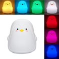 thumbnail image 4 of Billuyoard Pingüino Luz de noche de silicona Linda Carga USB Pat Luz Exprimir Decoloración colorida Sueño Lámpara de para dormitorio Cabecero Iluminación y accesorios Billuyoard HA021703-00, 4 of 6