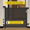 thumbnail image 6 of VERASTE Retractable Gate, Mesh Gate, 33"/41"Tall Safety Gate for Doorways, Stairs, Hallways, Indoor/Outdoor, (Black/White/Grey), As A Holiday Gift, 6 of 21