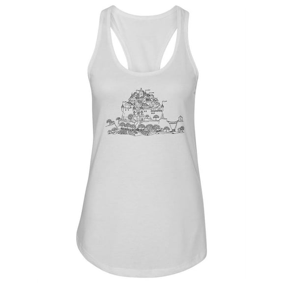Lineart Castle Tank Women -Image by Shutterstock, Female x-Large
