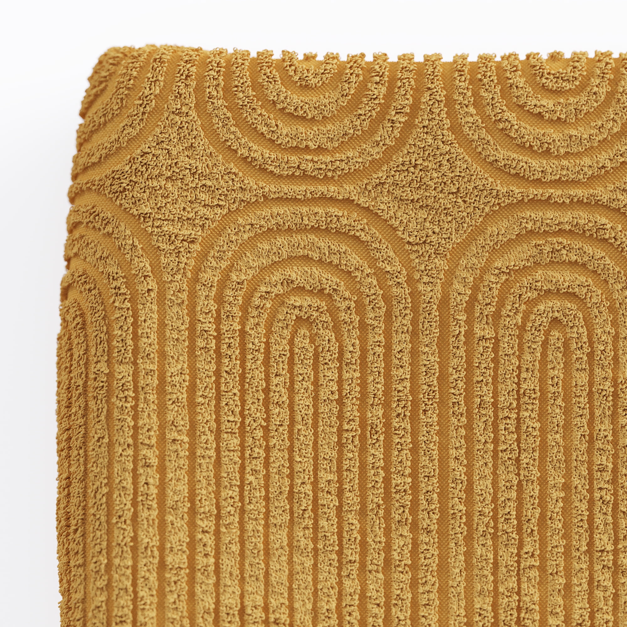 Beautiful by Drew Barrymore 6-Piece Textured Bath Towel Set, Soft 100% Cotton, Amber Yellow