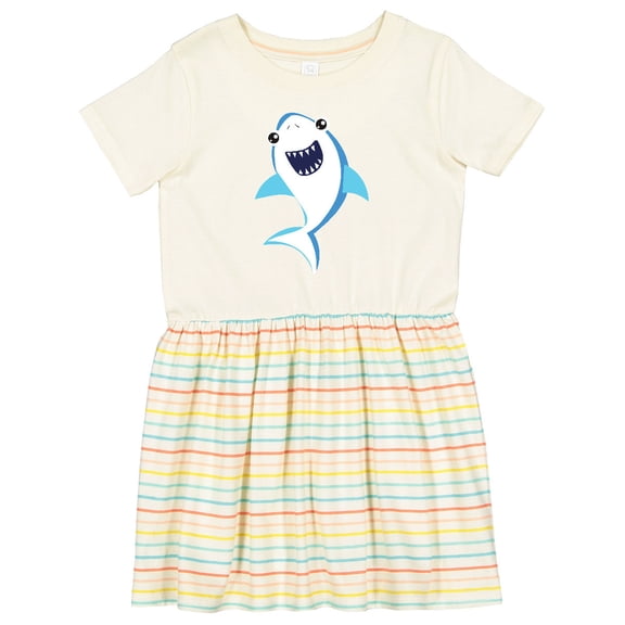 Inktastic Cute Shark, Little Shark, Blue Shark, Sea Animal Girls Toddler Dress
