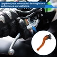 thumbnail image 3 of Palancas de freno y embrague cortas únicas para Kawasaki Z900 2017-2024, palanca de freno ajustable en 6 posiciones, aleación de aluminio, naranja, 1 par, 3 of 7