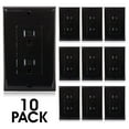 thumbnail image 7 of Maxxima 15A Tamper Resistant Duplex Receptacle - Standard Decorative Electric Wall Outlet 15 Amp, - Proof Safety, Contractor Pack, Wall Plates Included - Black - 10 Pack, 7 of 7