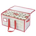 thumbnail image 1 of Caja de almacenamiento para adornos navideños Sattiyrch de plástico con 128 ranuras, 1 of 6