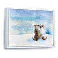 thumbnail image 2 of Designart Dogs During Christmas Season Children's Art Floating Frame Wall Art, 2 of 4