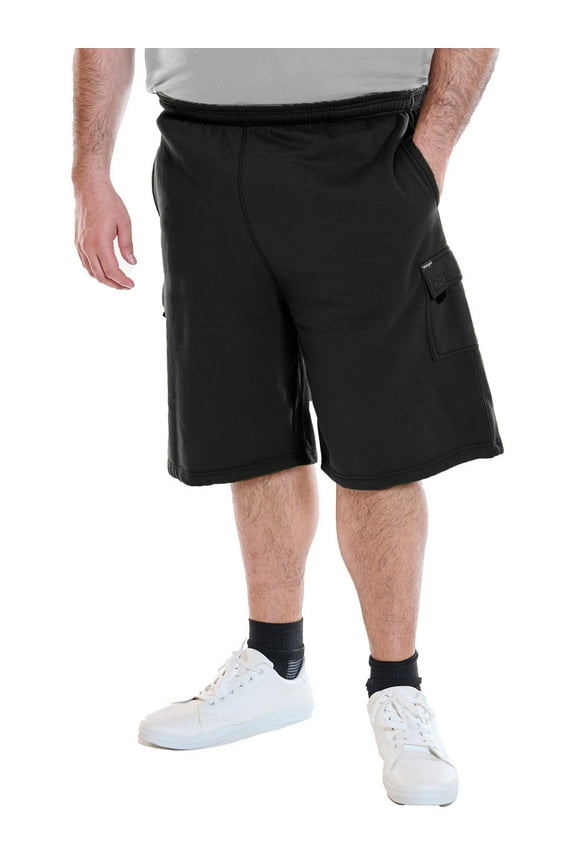 Men’s Big and Tall Cargo Fleece Shorts, 10” Inseam, Sizes 1XL-6XL