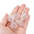 thumbnail image 4 of Uxcell Spiral Bead Cages Pendant,40Pc 20x25mm Thickened Spring Stone Holder,Silver Tone, 4 of 6
