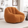 thumbnail image 2 of GARITIN Oversized Bean Bag Chair, Teddy Faux Fur Memory Foam, 37.4inx33.9inx32.3in, Yellow, 2 of 11