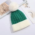 thumbnail image 3 of YUUZONE Daily Beanie Christmas Knit Hat with Cute White Pom Pom Warm Winter Caps, 3 of 12