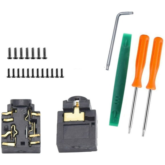 TRAHOO-2-pack Replacement Headphone Jack Plug Port 3.5mm Headset Connector Port Socket for XBOX ONE ELITE Controller Model 1698 Replace+ T6 T8 Screwdrivers For XBOX ONE Wireless Controller Repair Par