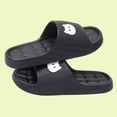 thumbnail image 6 of Mens EVA Non-Slip Slides Comfortable Cushioned Massage Footbed Thick Sole Quick Dry Sandals for Indoor Outdoor Pool Beach Travel Black,Size 7.5-9, 6 of 9