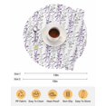 thumbnail image 6 of 13 Inch Round Placemats Set of 4, Purple Grey Botanical Non Slip Heat Insulation PP Table Mats, Spring Floral Summer Farmhouse Washable Place Mats for Kitchen Dining Party Table Decor, 6 of 7