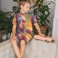 thumbnail image 4 of Balery Meditating Cute Horse Conjunto de Pijama Infantil de Manga Corta con Estampado – Ropa de Dormir de Algodón Suave-XX-Large, 4 of 6