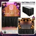 thumbnail image 5 of BlinkLLX 4 Pcs Plastic Table Skirt 29 Inches x 14 ft Disposable Table Skirt for Rectangle Tablecloth Wedding Shower Birthday Party Banquet(Black), 5 of 7