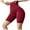 Red, variant on CONFREE Short Leggings For Women High Waist Compression Capri Leggings For Women Solid Color Workout Exercise Fitness Biker Yoga Shorts