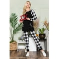 thumbnail image 2 of Celeste Design Women's Stretch Sweatpants S-3X Jogger Pants in Plaid and Animal Print, 2 of 5