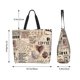 thumbnail image 5 of Disketp Abstract Coffee Pattern With Letters Bolsa Tote Estampada para Mujer, Bolso de Hombro y de Mano para Compras y Viajes, 5 of 8