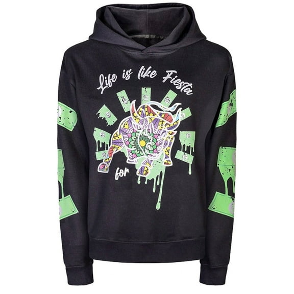 Fiesta Bull Reflective Affirmation Hoodie - Black