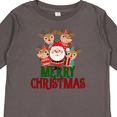 thumbnail image 4 of Inktastic Merry Christmas Santa Reindeer Boys or Girls Long Sleeve Toddler T-Shirt, 4 of 5