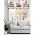 thumbnail image 5 of Spring Easter Curtain Valances for Windows, Watercolor Eggs Botanical Bunny Kitchen Valance Window Treatment, Light Filtering Block Curtains for Bathroom/Bedroom/Living Room 60'' x 18'', 5 of 9