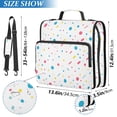 thumbnail image 2 of FORMRS Zipper Binder with Shoulder Strap 2-inch Ring 500 Sheet Capacity File Bag, White Retro Pattern, 2 of 5