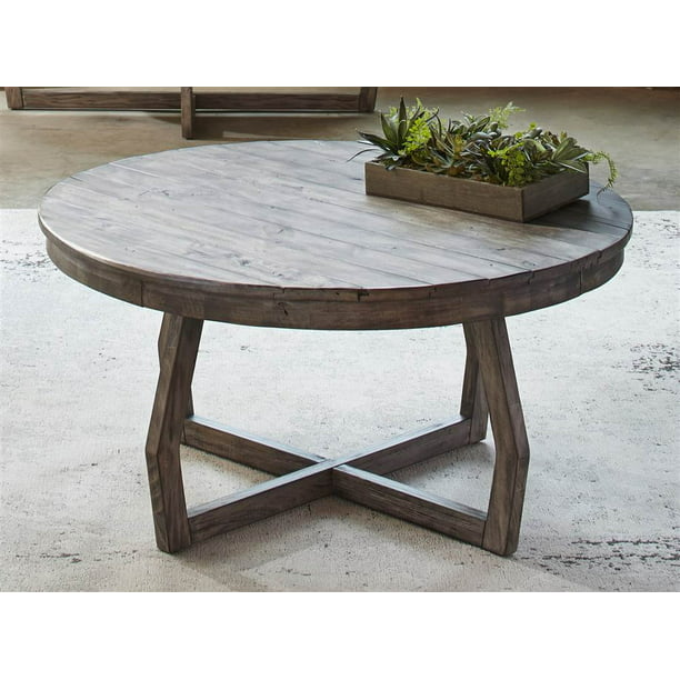 37 In Round Tail Table, Reclaimed Wood Top Round Coffee Table