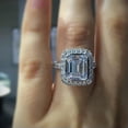 thumbnail image 2 of Romantic Wedding Party Jewelry Cubic Zircon 925 Silver Rings Women Gifts Sz 6-10, 2 of 4