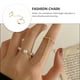 thumbnail image 4 of 1pc Cadena simple Anillo de dedo creativo Retro Retro Anillo de perla Ring Chic Ring de cadena, 4 of 5