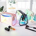 thumbnail image 5 of Holographic Makeup Bag Iridescent Cosmetic Toiletry Bag Pouch Waterproof Portable Skinny Glitter Pencil Case Travel Handbag for Makeup Tools Organize, 5 of 5