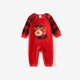 thumbnail image 5 of Conjunto de pijamas navideños familiares a juego con cuadros bordados de renos, pijamas de forro polar grueso (resistentes al fuego), 5 of 5
