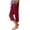 #06 Wine 【Mix, Match & Rotate: Stock Up on Daily Colors】, variant on Women's Linen Cotton Capri Pants with Pockets, Elastic Waist Drawstring, Lightweight Soft Solid Color, Casual Summer Beach Lounge Capris for Women | UKHCCC,Blue L