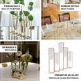 thumbnail image 4 of Efavormart Set of 5 - 15" Conjoined Rose Gold Geometric Metal Flower Vase Racks Hydroponic Test Tube Vases, 4 of 5