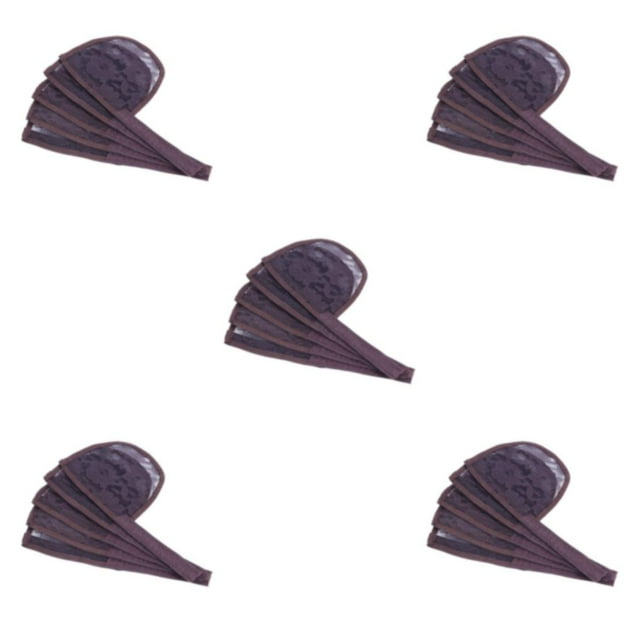 kurtrusly 5pcs Hair Net for Making Ponytail Caps Hair Wig Accessories Net Weaving brown length 19.2cm 5Set
